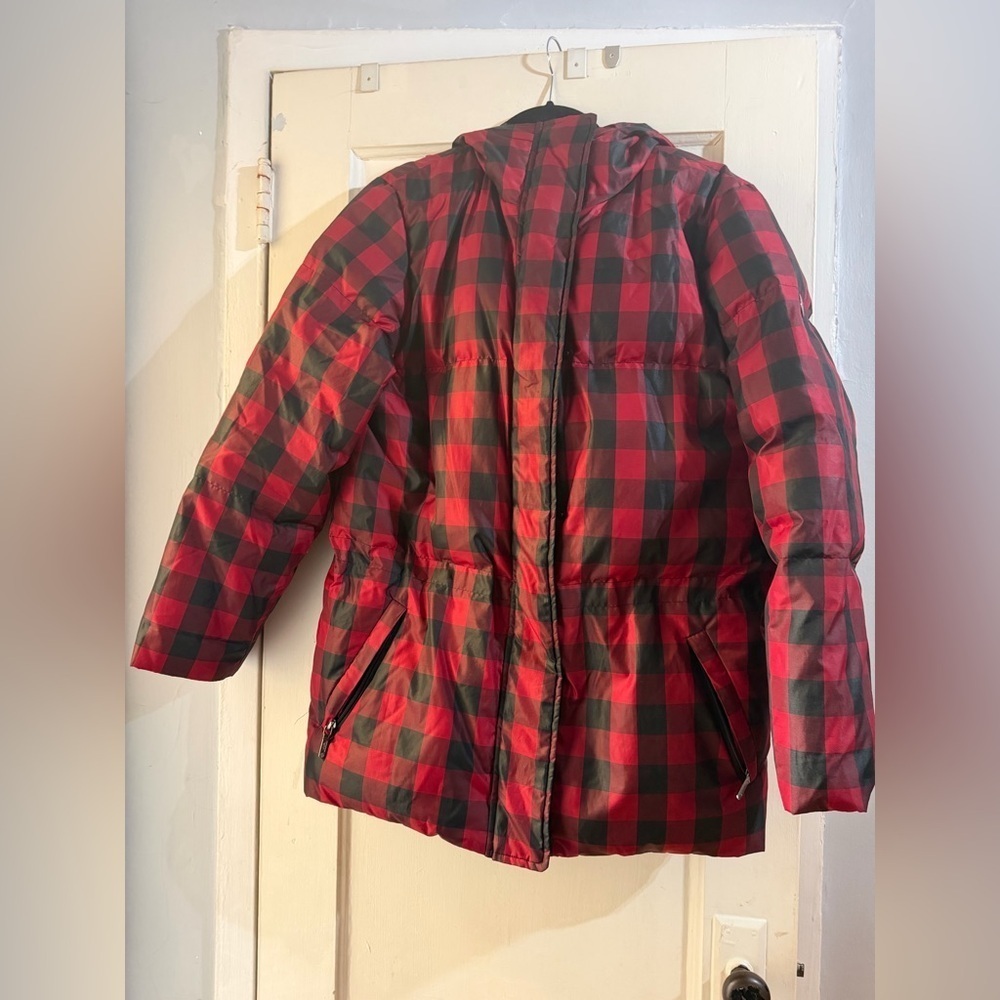 Ralph Lauren Buffalo Plaid Down Coat Parka - Picture 3 of 14